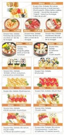Menu Tokoyama - Les menus