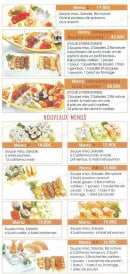 Menu Tokoyama - Les nouveaux menus