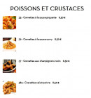 Menu Bonheur De Clichy - Les poissons