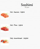 Menu Bonheur De Clichy - Le sashimi