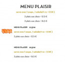 Menu Bonheur De Clichy - Le menu plaisirs