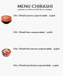 Menu Bonheur De Clichy - Le menu chirashi