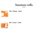 Menu Bonheur De Clichy - Le saumon rolls