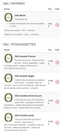 Menu Le Bloum' - Les entrées, pitas et assiettes