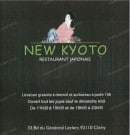 Menu New kyoto - Carte et menu New kyoto Clichy