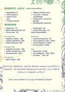 Menu Posto 9 - Desserts et boissons