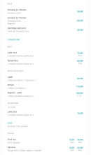 Carte et menu de Sea Bar à Montrouge — Les champagne, vins