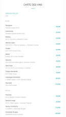 Carte et menu de Sea Bar à Montrouge — Les vins bouteilles