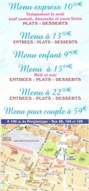 Menu The Himalayan - Les menus et autres informations supplémentaires