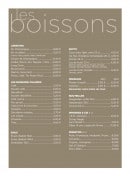 Menu Archibald - Les boissons 