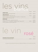 Menu Archibald - Les vins blancs et rosé 