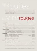 Menu Archibald - Les bulles et vins rouges 