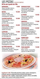 Menu Brasserie Les 3 Moulins - Les pizzas