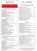 Menu Brasserie Les 3 Moulins - Les entrées, plats,....