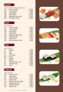 Menu Issy Tokyo - Les sushis, makis,...