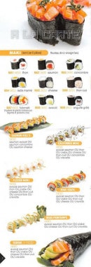 Menu Oky Sushi - Les makis et temakis 