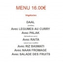 Menu Restaurant Manaslu - menu 16€