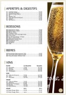 Menu Shoka - Boissons et vins