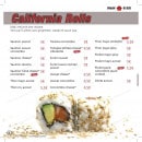 Menu Urban Sushi - Les Californias Rolls