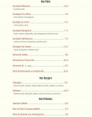 Menu Via Veneto - Plats, burgers et poissons