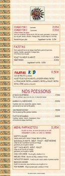 Menu Pappasito's - Les poissons 