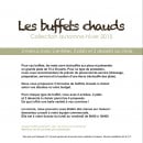 Menu La Table de Cana - Les buffets chauds