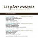 Menu La Table de Cana - Les pièces cocktails