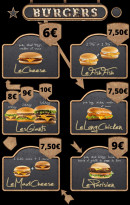 Menu Le bun's d'Antony - Les burgers