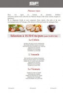 Menu SF Events - Plateaux repas (entreprise)