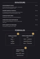 Menu Unity - Les douceurs et formules