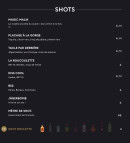 Menu Unity - Les shots