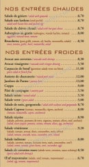 Menu Il Giardino - les entrées à emporter