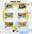 Menu Sushi Bâ - Menus Midi