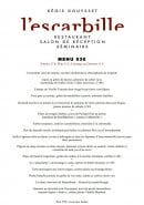 Menu L'Escarbille - Le menu à 53€