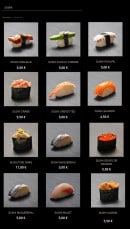 Menu Futo - Les sushis