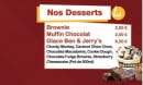 Menu Pizza West - Les Desserts
