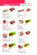 Menu Dream sushi - Menu mixte