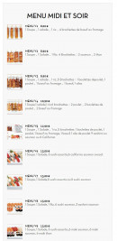 Menu Osaka Bagneux - Menu midi et soir