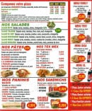 Menu Pizza Presto - Les salades, pâtes, paninis et sandwiches 