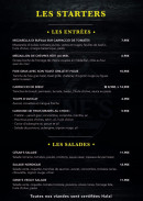 Carte et menu de Gene's Steakhouse à Gennevilliers — Les entrées et salades