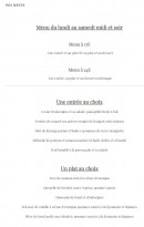 Carte et menu de L'Auberge de la Roseraie à Gennevilliers — Les menus