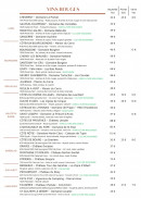 Carte et menu de Garden Colombes à La Garenne Colombes — Les vins rouges