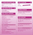 Menu Sharkys - A partager, planche, formules,...