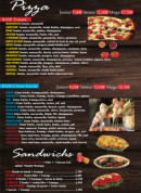Carte et menu de Pizza Di Napoli à Fontenay Aux Roses — Les pizzas et sandwichs