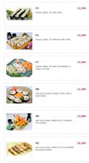 Carte et menu de Yamato à Fontenay Aux Roses — Le menu pour 2 personnes: P4, P6,...