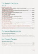 Menu Fairrier Traiteur - Les salades, plateaux,...