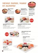 Menu Hoki sushi - Les menus sashimis, sushis et makis