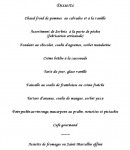 Menu Le Chefson - Les desserts 