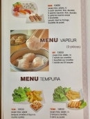 Carte et menu de Restaurant Japonais Deyou à Levallois Perret — Les vapeurs, tempuras