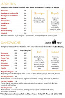 Menu So oiK - Les assiettes et sandwichs